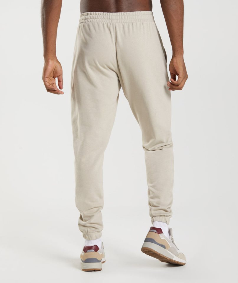 Men's Gymshark Essential Oversized Jogger Cream | CA DN18A7